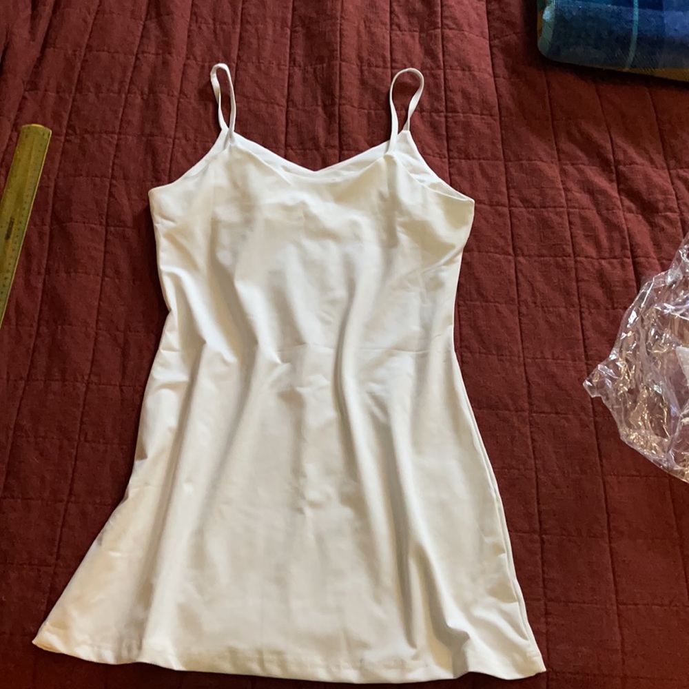 White mini dress